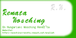 renata wosching business card